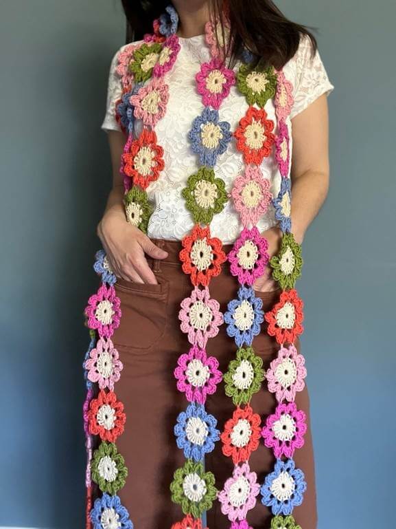 Image of Crochet Kit - Flower Power Scarf