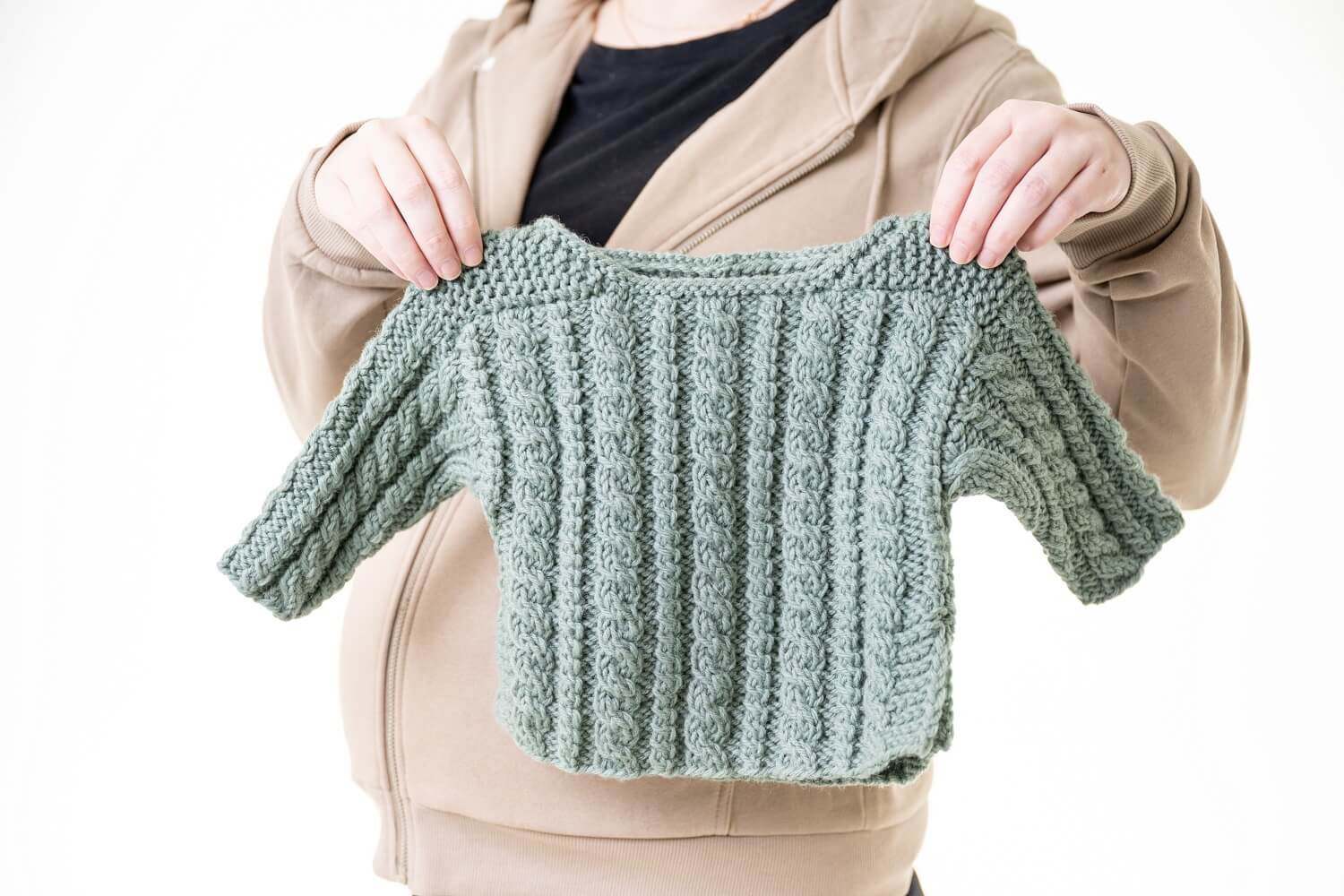 Image of Cable Baby Sweater (Knit)