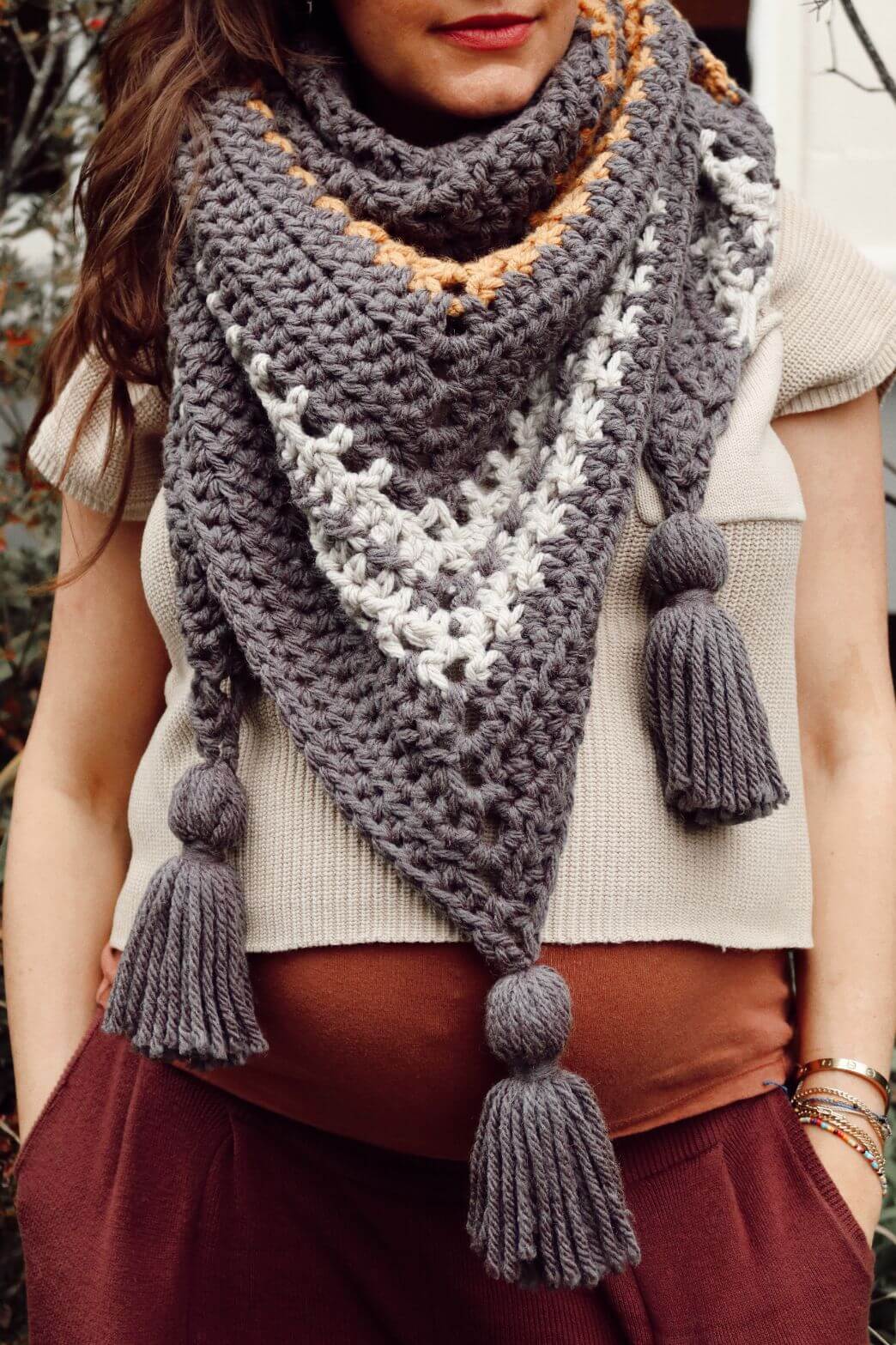 Image of On Track Triangle Wrap (Crochet)