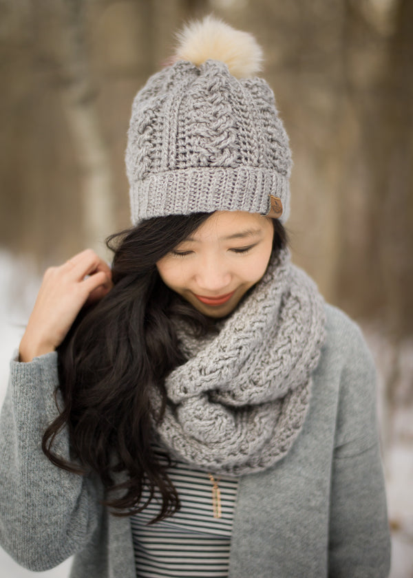 Crochet Kit - Cabled Slouchy Beanie