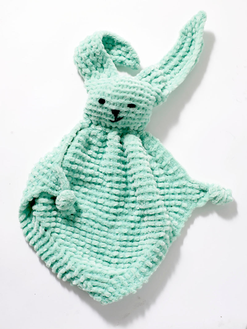 Bunny Blanket Buddy Pattern Knit Lion Brand Yarn