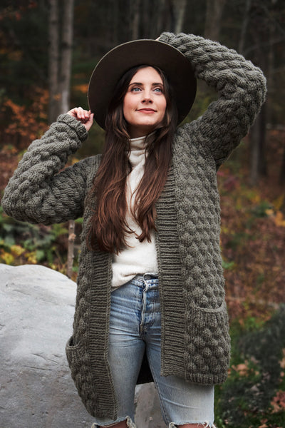 Quilted Sweater Coat (Knit) – Lion Brand Yarn