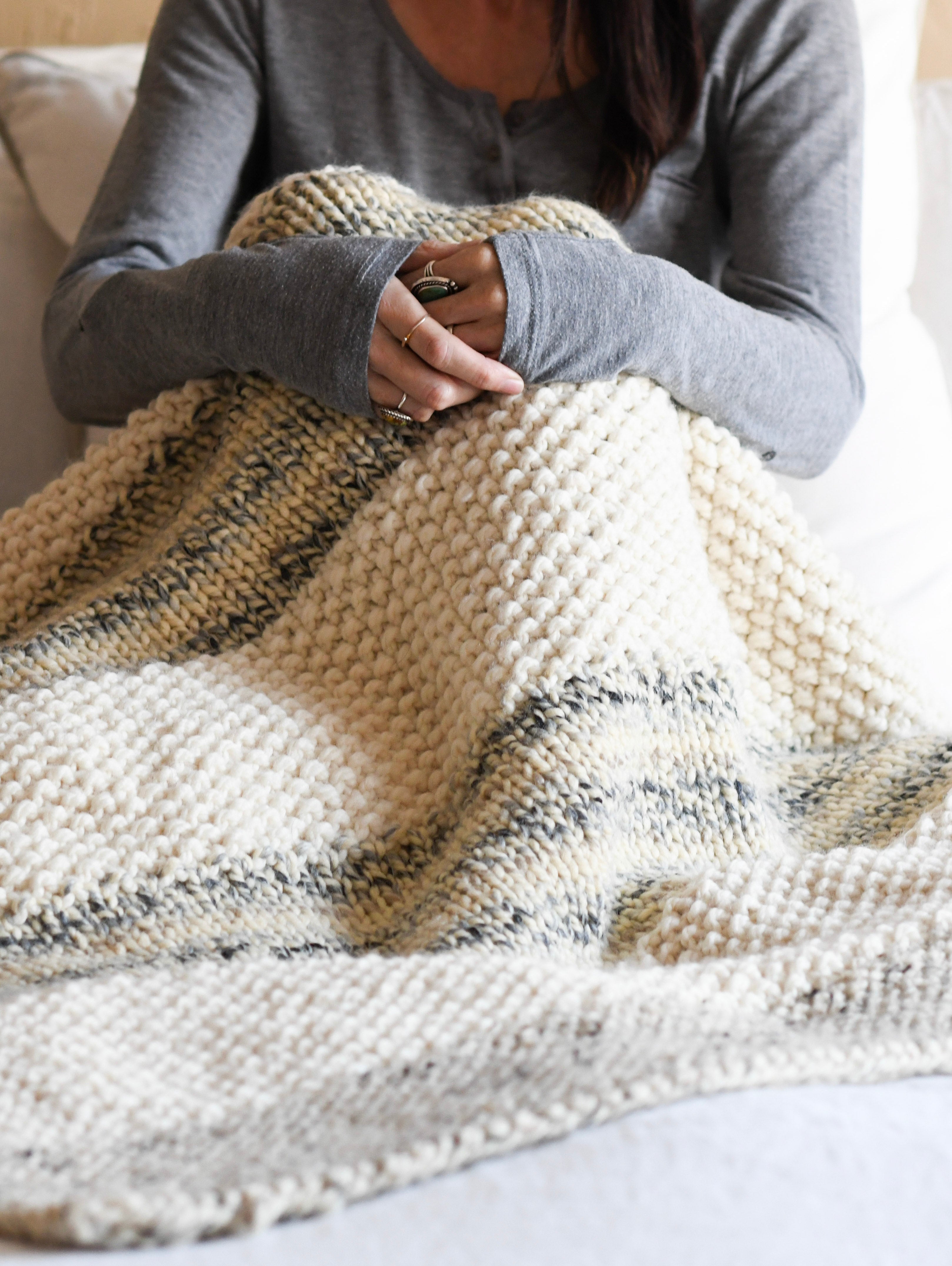 Image of Knit Kit - Winterland Three Stitch Blanket