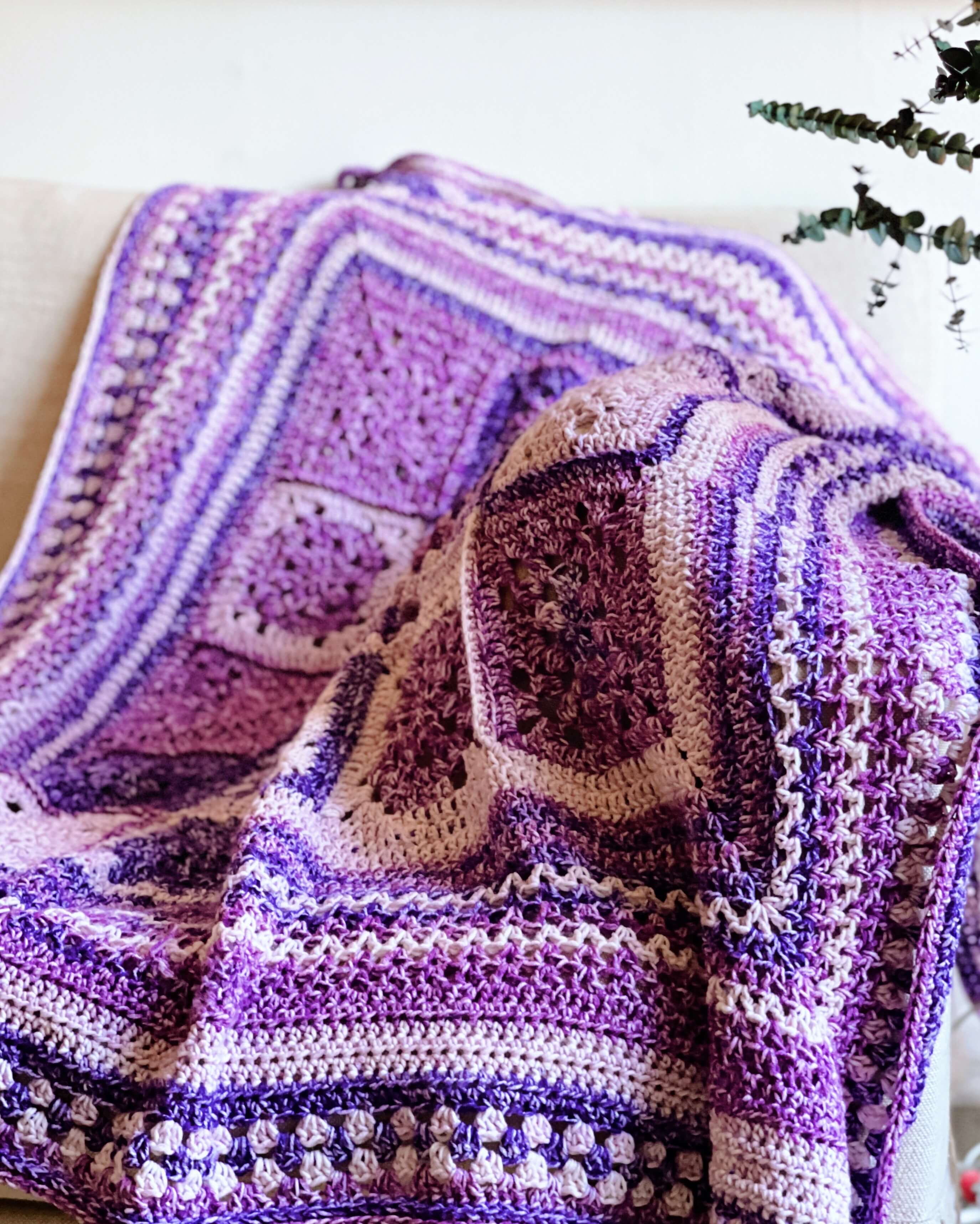 Image of Crochet Kit - Violet Lily Afghan