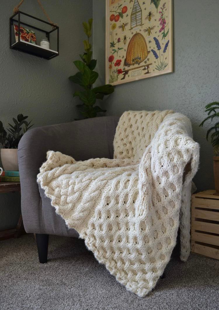 Image of Knit Kit - Winter Bees Throw