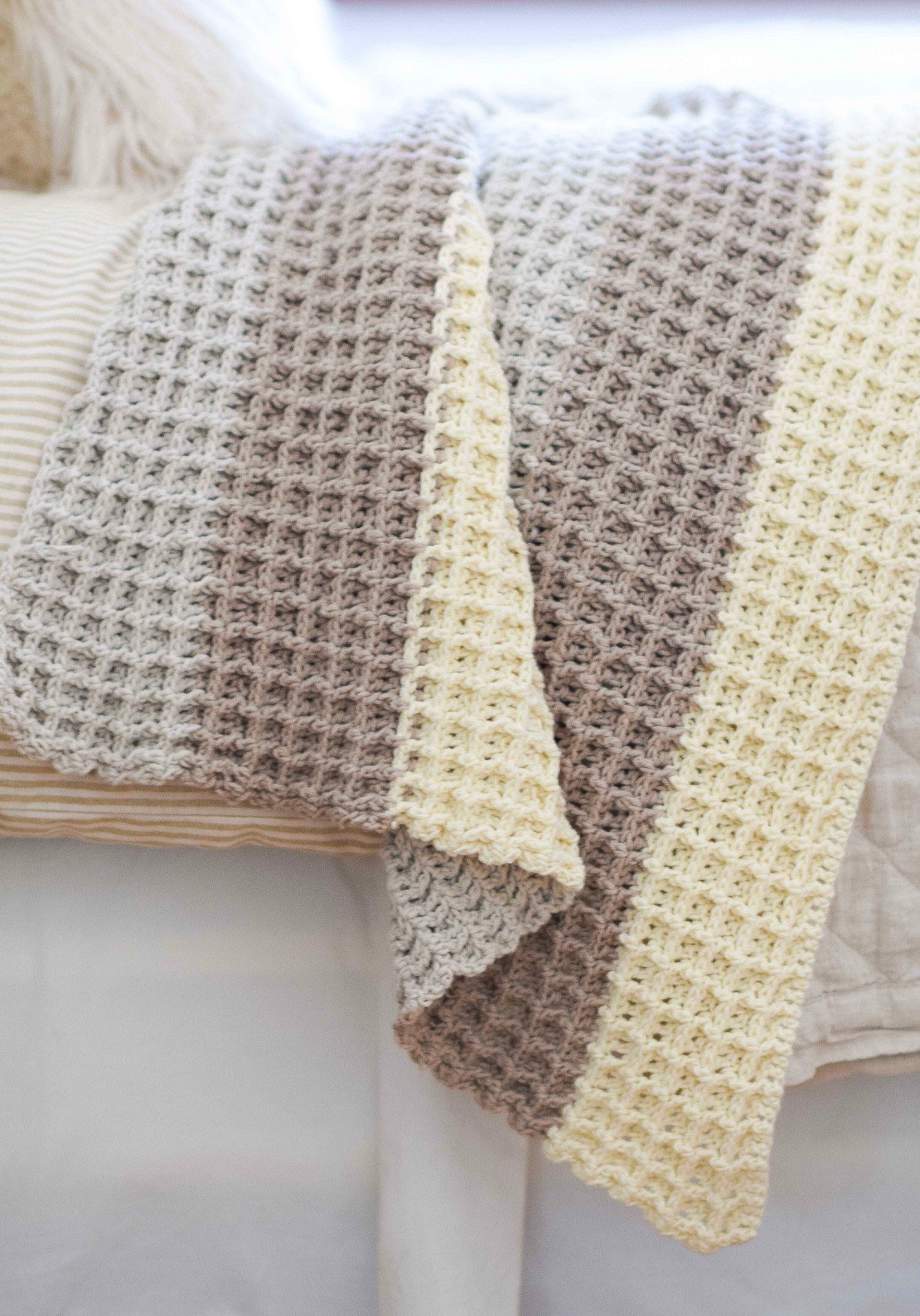 Image of Crochet Kit - Winterscape Waffle Stitch Blanket