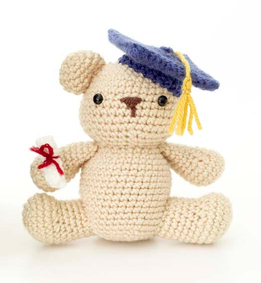 Amigurumi Graduation Bear Pattern (Crochet) Lion Brand Yarn