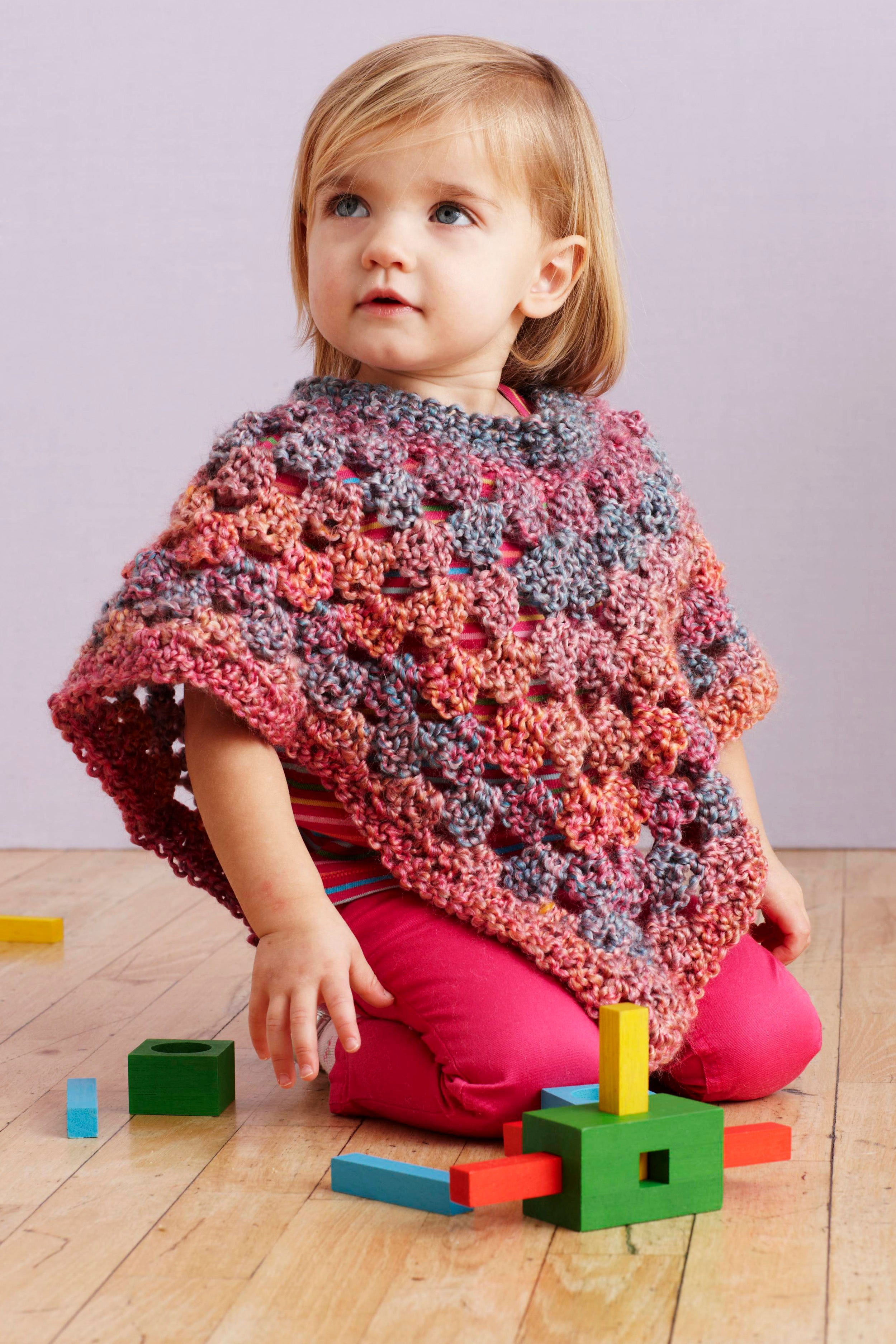 Baby Poncho Pattern (Crochet) Lion Brand Yarn