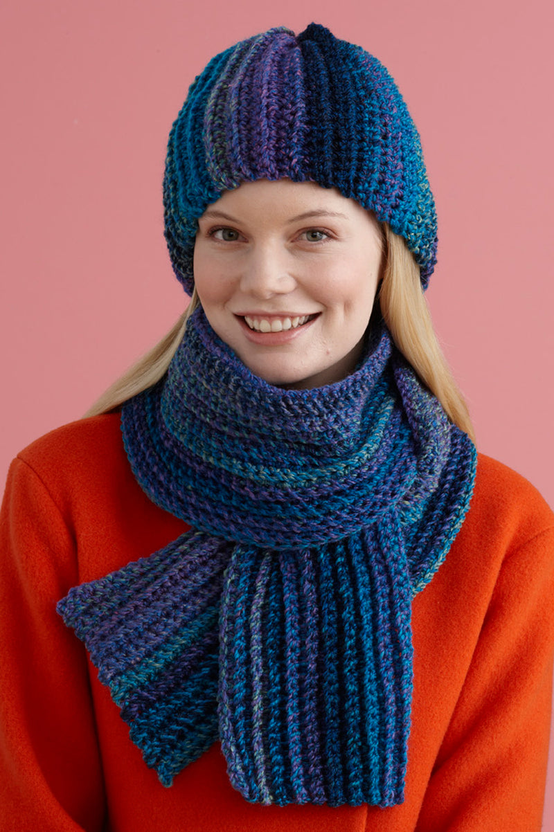 Easy Peasy Hat And Scarf Set (Crochet) – Lion Brand Yarn