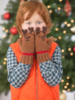 Reindeer Mittens (Crochet)