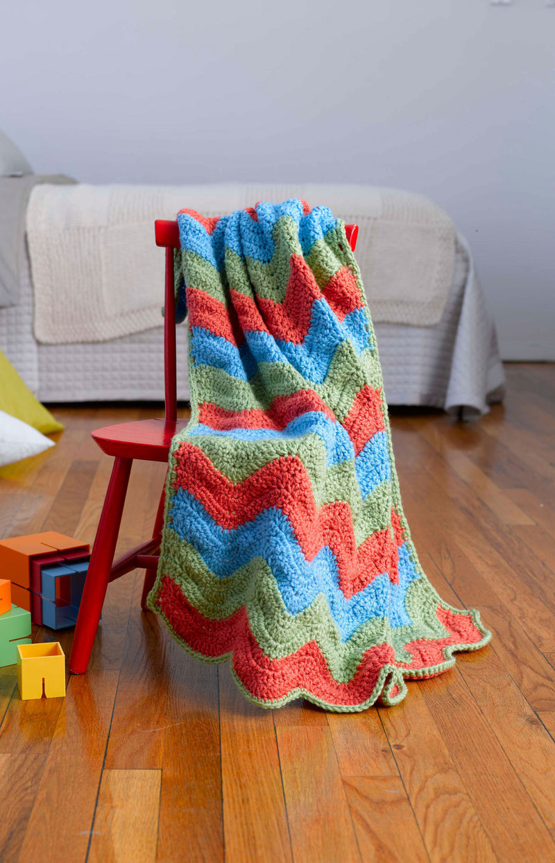 beginner crochet ripple afghan pattern