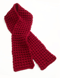 Waffle Stitch Crochet Scarf – Lion Brand Yarn