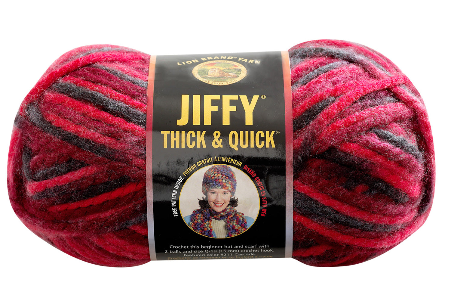 Lion Brand Jiffy Yarn Mohair Look Multi-color Skein 115 Yds. 2.5 oz. #5  Bulky