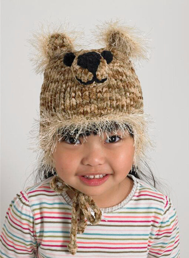 Baby Animal Big Bear Hat Pattern (Knit) Lion Brand Yarn