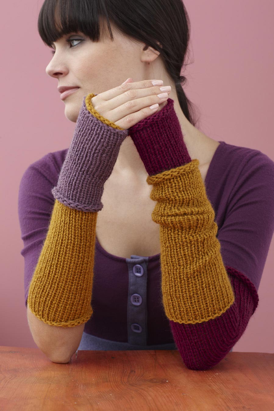 knitted gauntlets