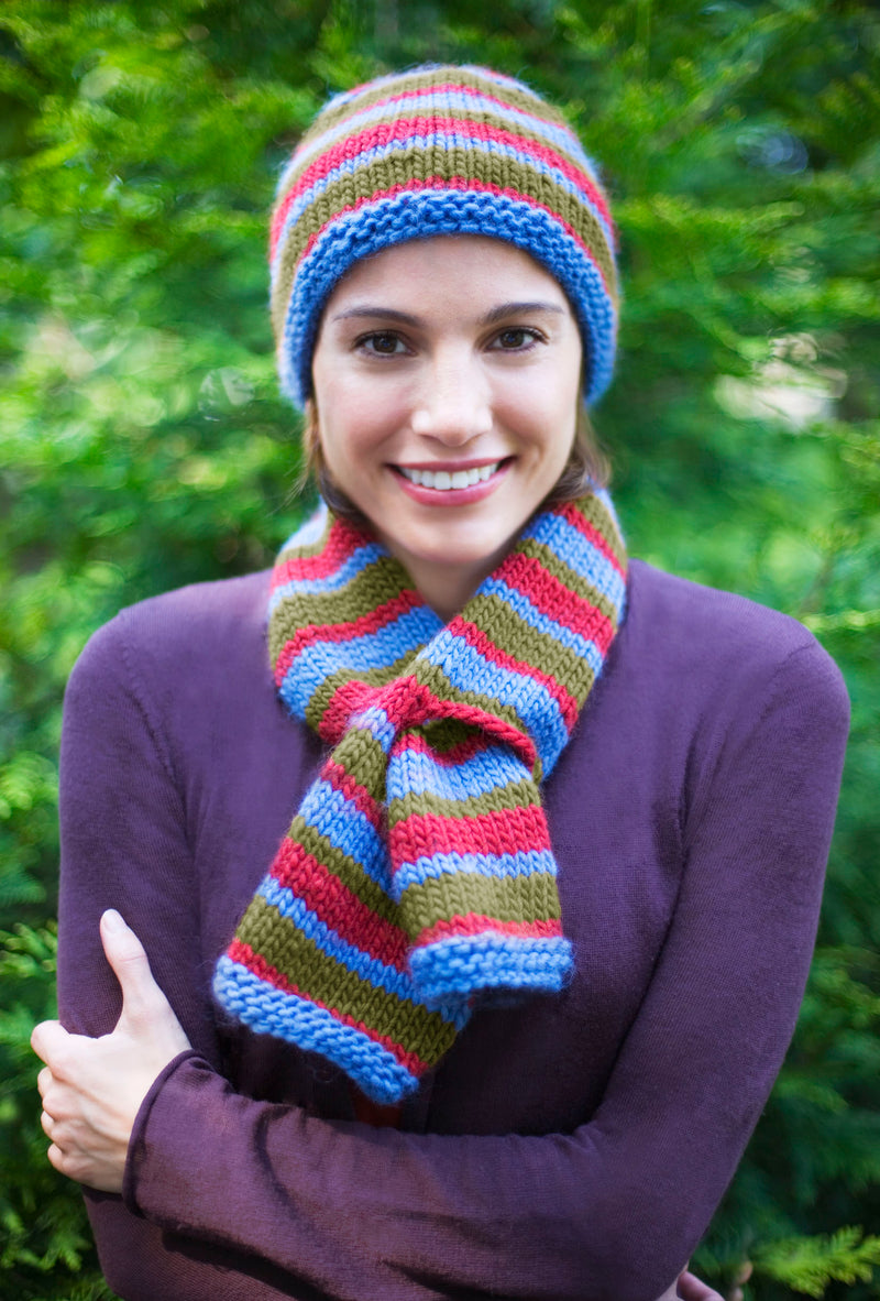 Into the Woods Hat and Scarf Set Pattern (Knit) Lion Brand Yarn