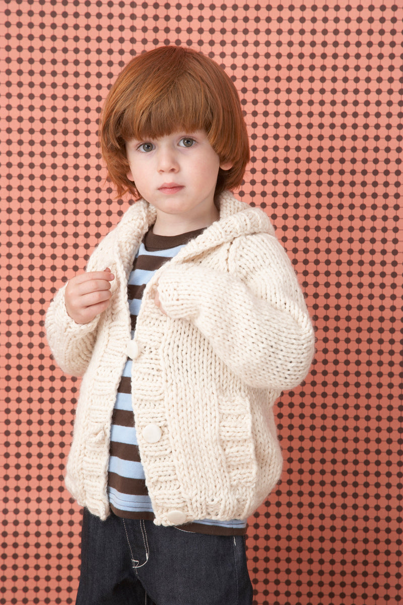 Knit Child's Raglan Cardigan Pattern (Knit) Version 1 Lion Brand Yarn