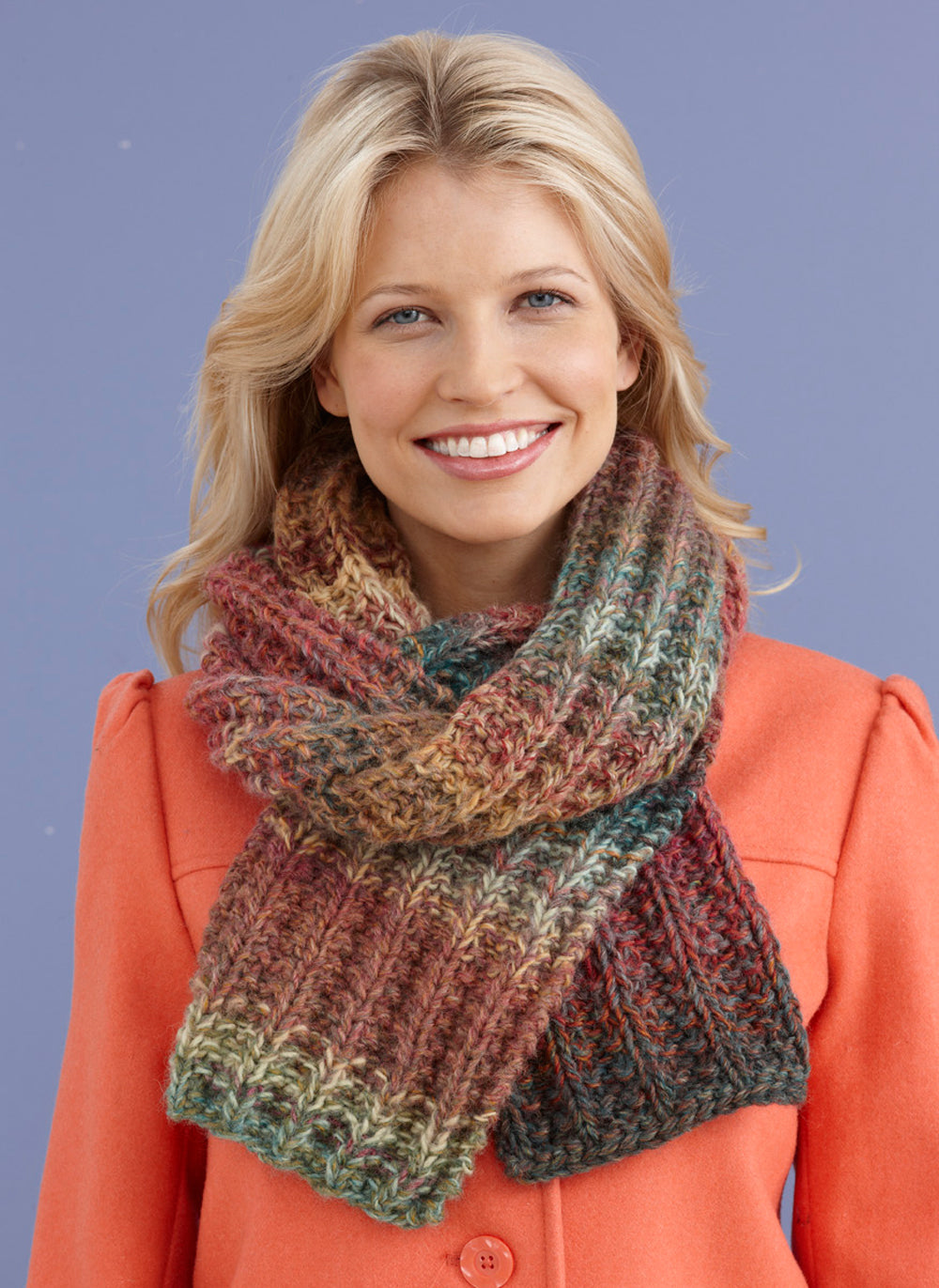 Mistake Rib Scarf (Knit) - Version 2 – Lion Brand Yarn