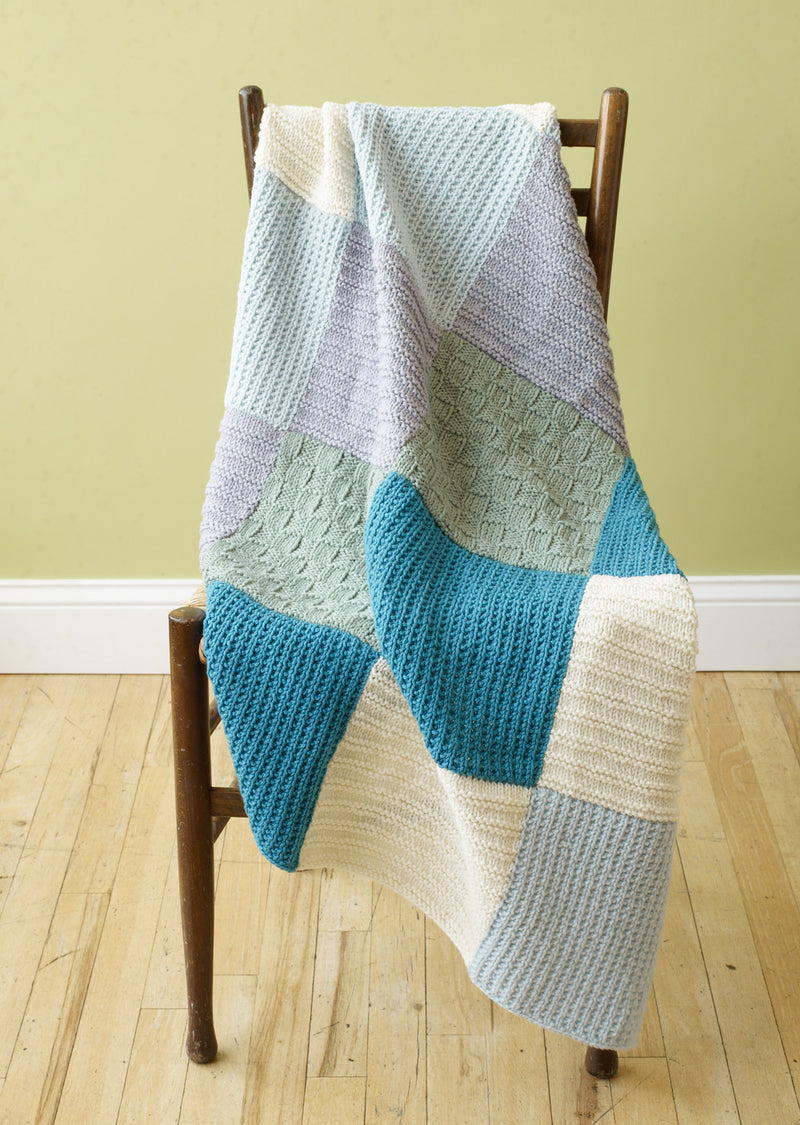 Loom Knit Patchwork Throw Pattern – Lion Brand Yarn