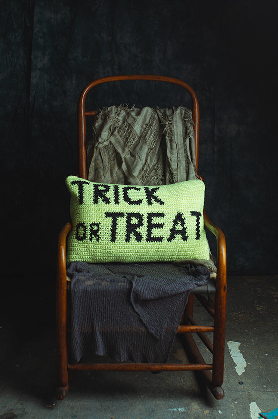 Image of Trick or Treat Pillow (Crochet)