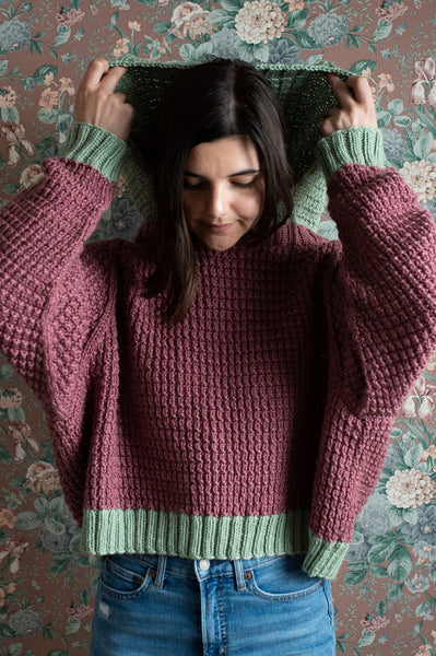 Lake Placid Hooded Sweater (Knit) – Lion Brand Yarn