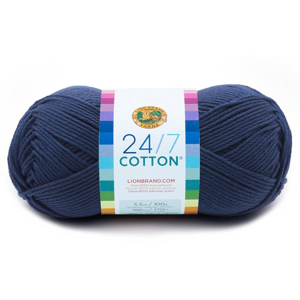 Lion Brand Yarn Cotton-Fetti Blend Green Velvet Variegated Light