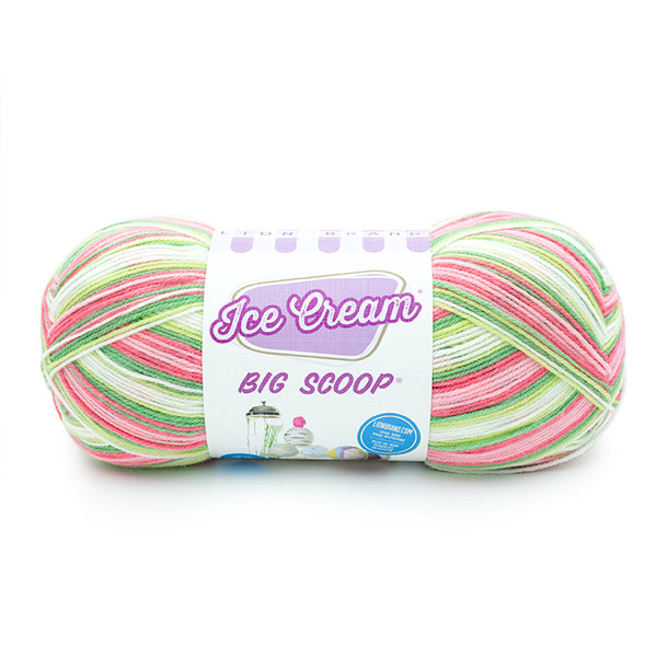 Lion Brand Yarn 922-200 Ice-Cream Big Scoop Yarn, Cookies & Cream