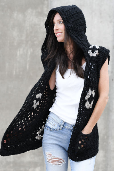 Crochet Kit - Hooded Granny Vest