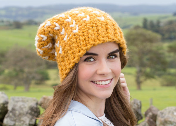Crochet Kit - Cabled Slouchy Beanie