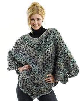 Martha Stewart 'Coming Home' Poncho: Plus Size (Knit)