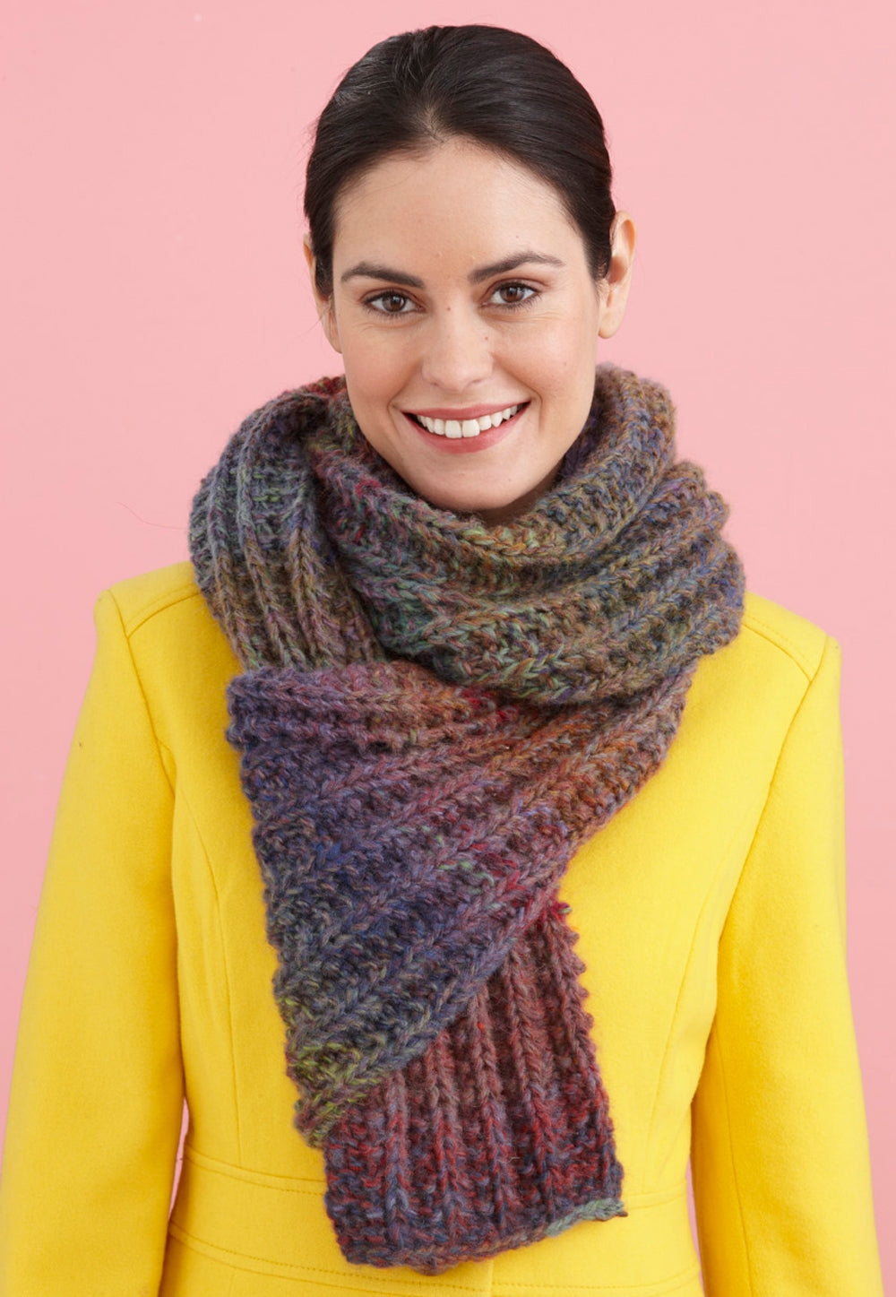 Mistake Rib Scarf (Knit) - Version 3 – Lion Brand Yarn