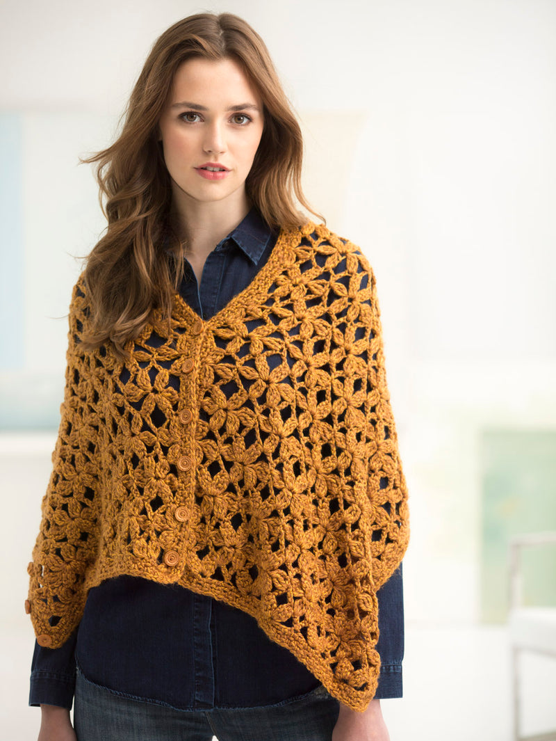 Convertible Flower Lace Shrug (Crochet) – Lion Brand Yarn