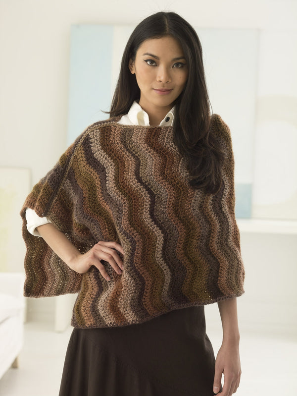 Poncho in 4 Versions Fancy Fur Version Pattern (Crochet) – Lion