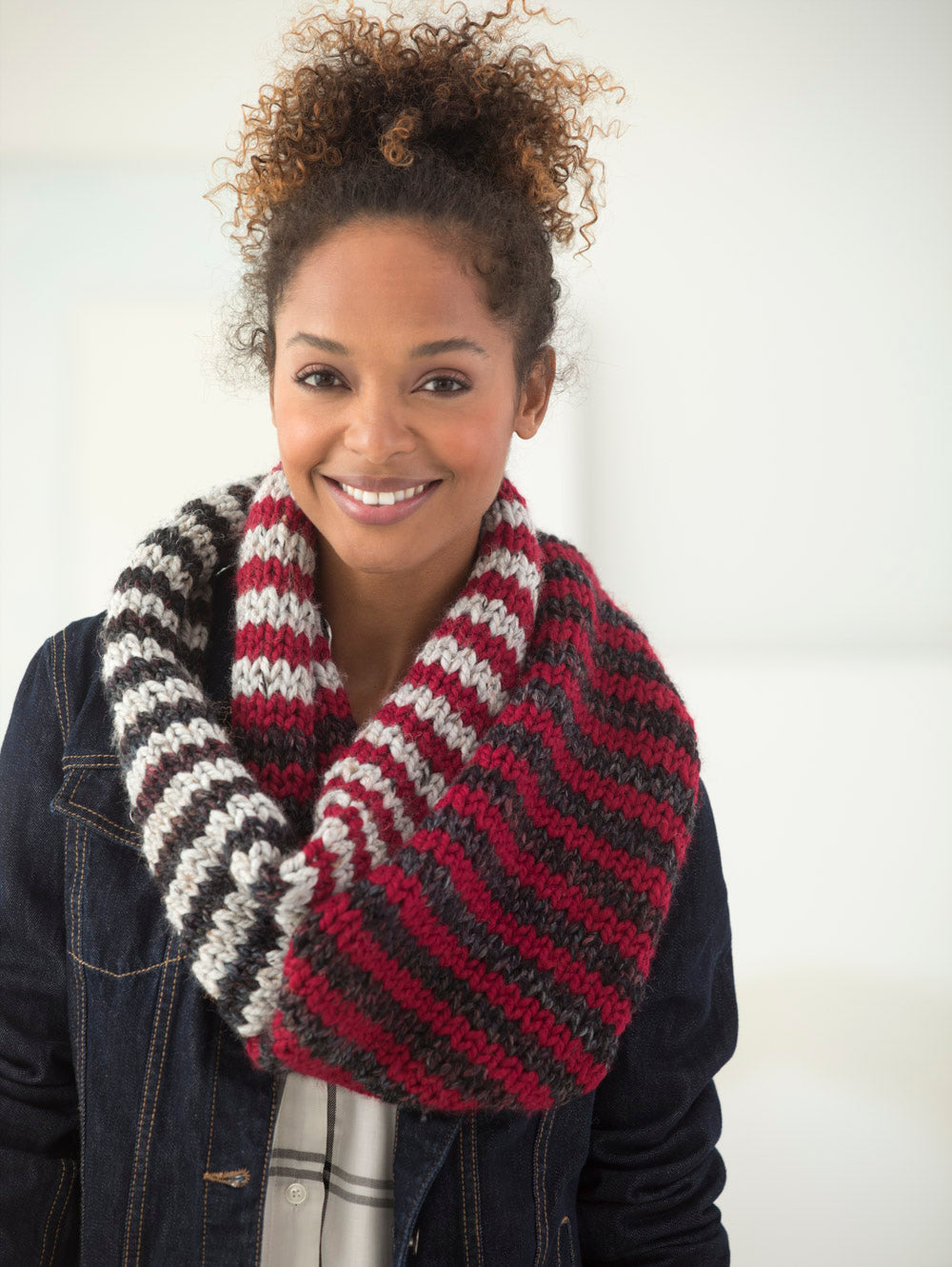 Striped Cowl (Knit) – Lion Brand Yarn