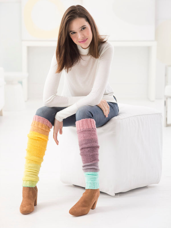 Chic Leg Warmers Crochet Leggings Winter Fair Isle Knee High Knit Warmer  Socks