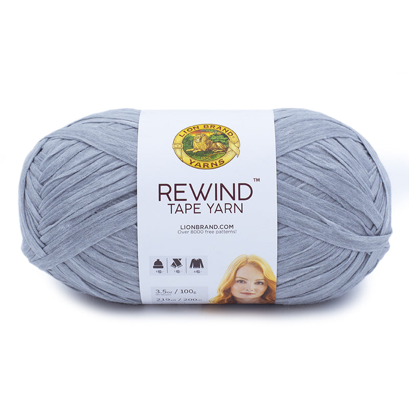 lion brand rewind yarn greige