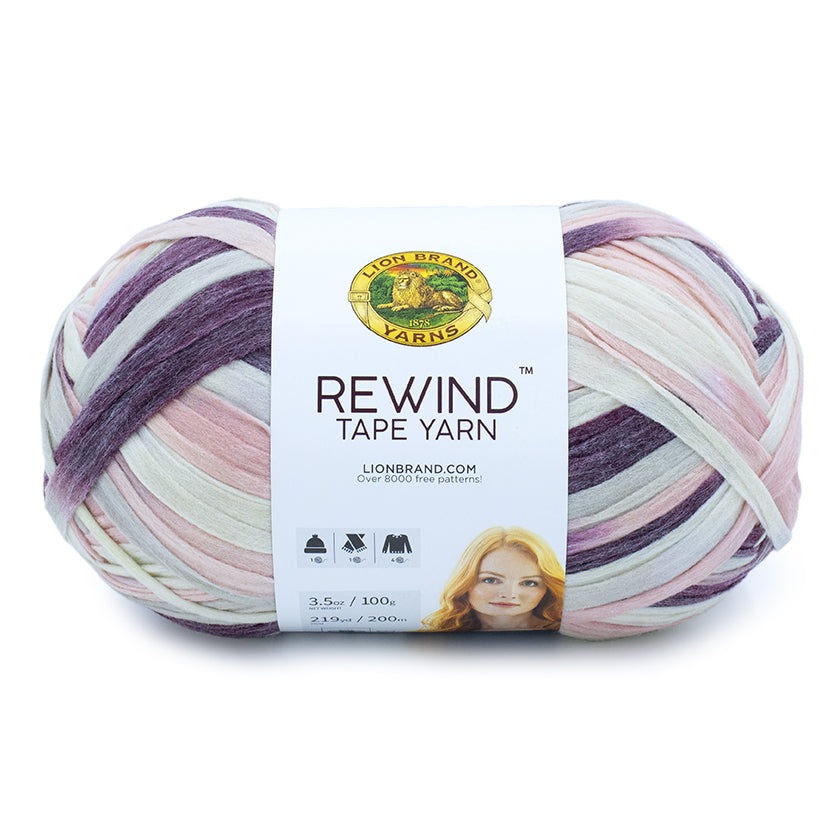 lion brand rewind yarn greige