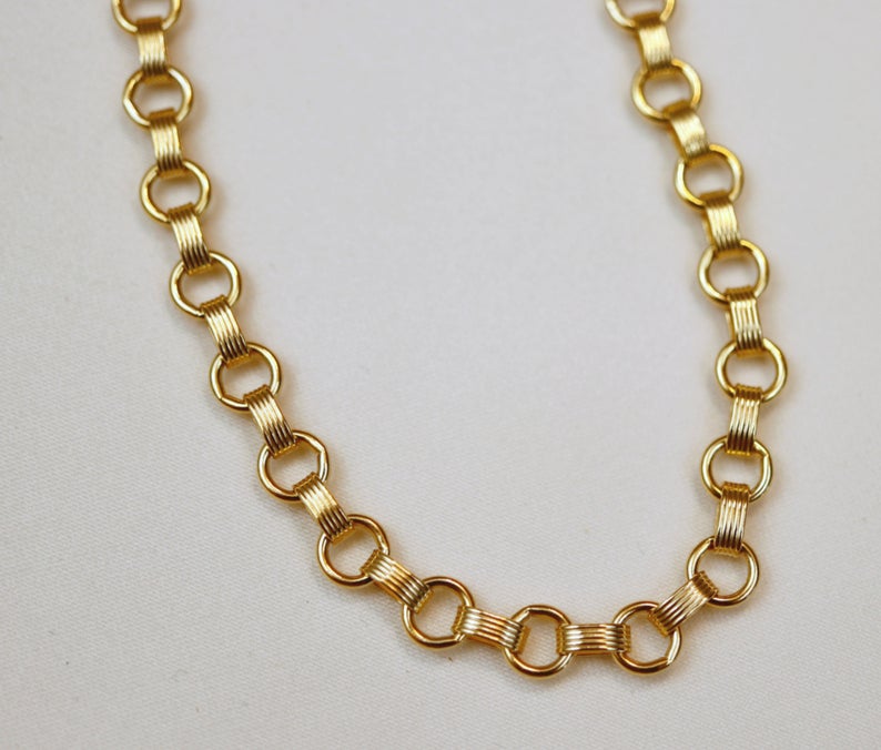 Gold Chunky Necklace, Gold Filled Thick Chain Necklace – Melt'm Jewelry