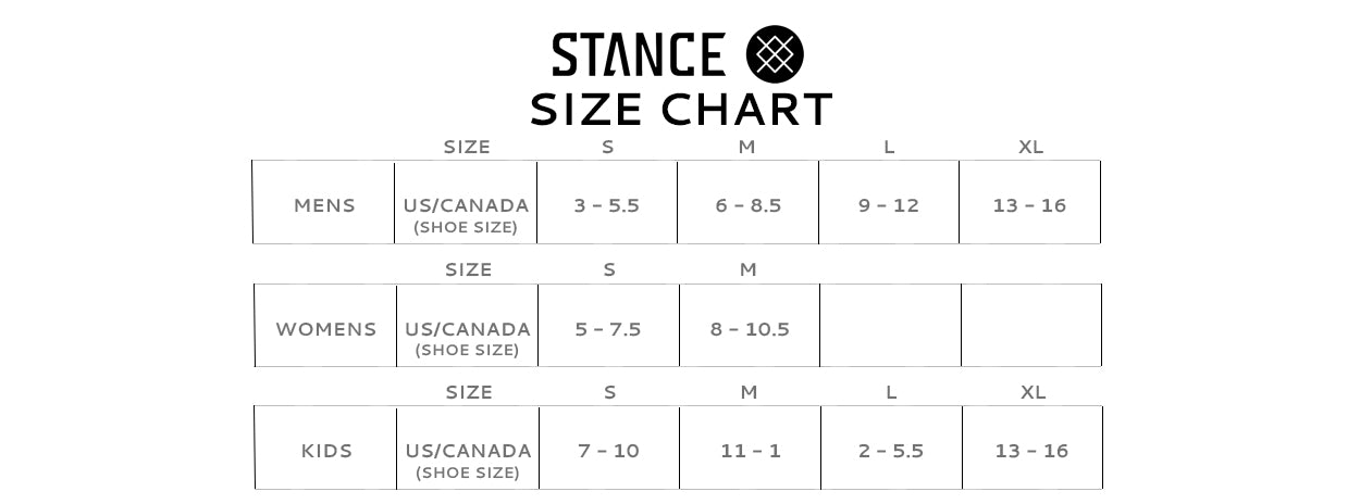 stance stacy mens socks stance socks size chart