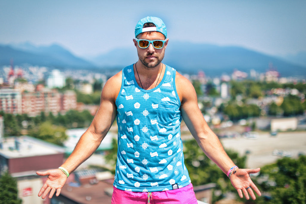 High On Life - High On Life Blue Pattern Tank Top