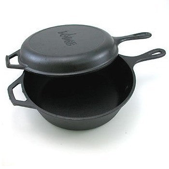 Lodge Chef Collection 6 Quart Cast Iron Double Dutch Oven — Las Cosas  Kitchen Shoppe