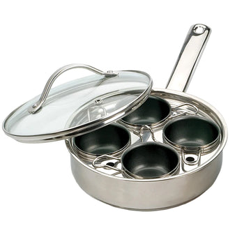 Demeyere Resto 4 Cup Egg Poacher — Las Cosas Kitchen Shoppe