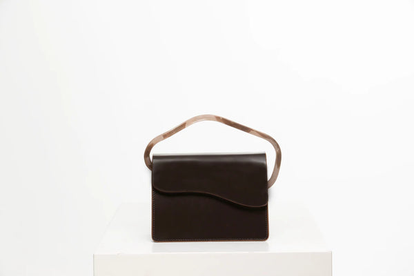 NATURAE SACRA | MINI AIGES TAUPE CONTEMPORARY LUXURY LEATHER HANDBAG