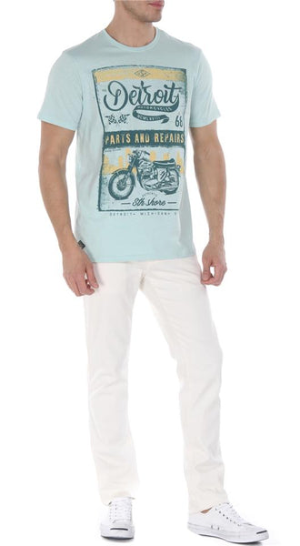 Mens T-Shirt by South Shore Short Sleeved Print T-shirt Tee Top Motorbike S-XXL