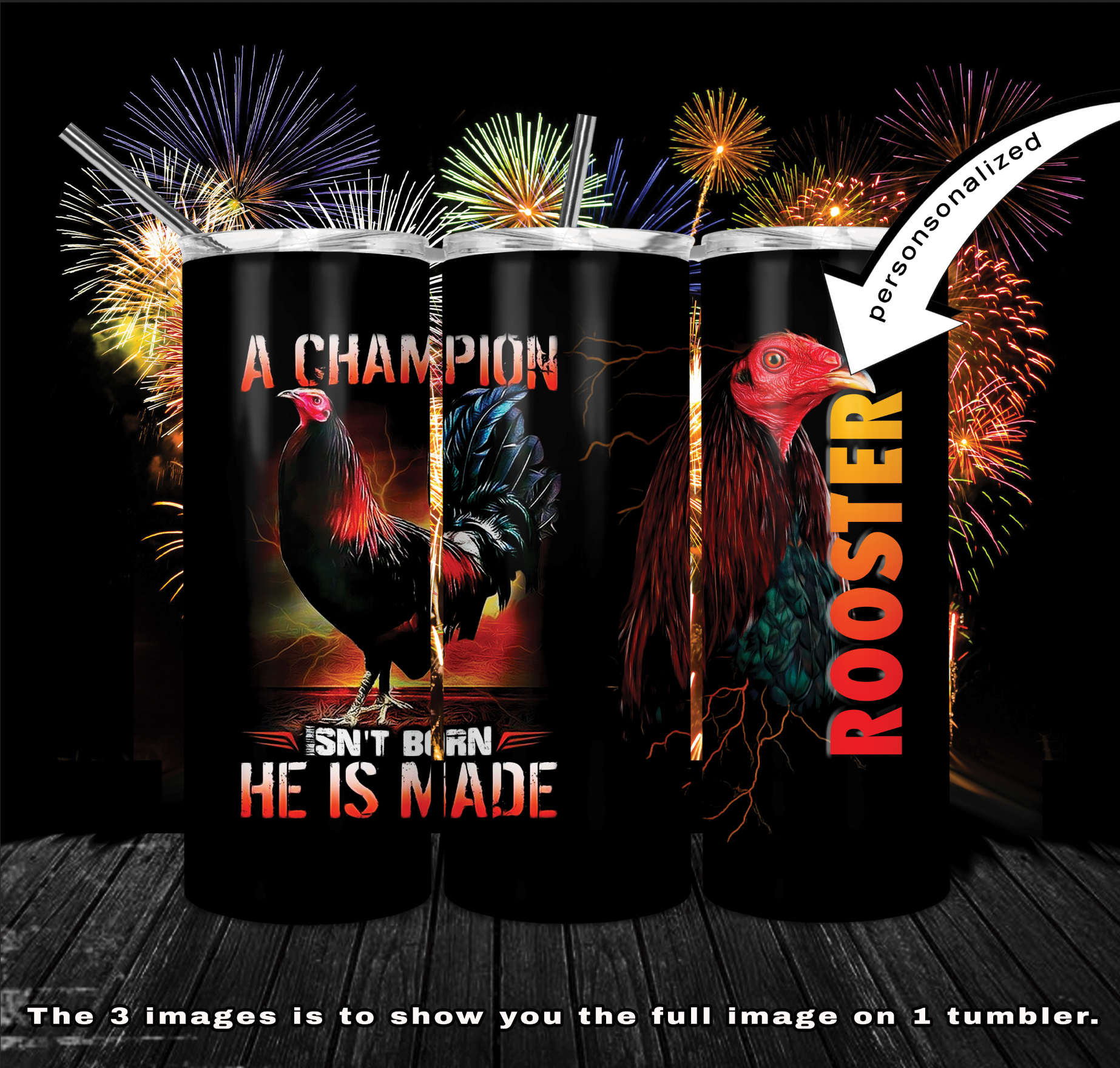 Champion rooster Special 20 oz and 30oz OZ TumblerD Digital Des – SSUPhoto