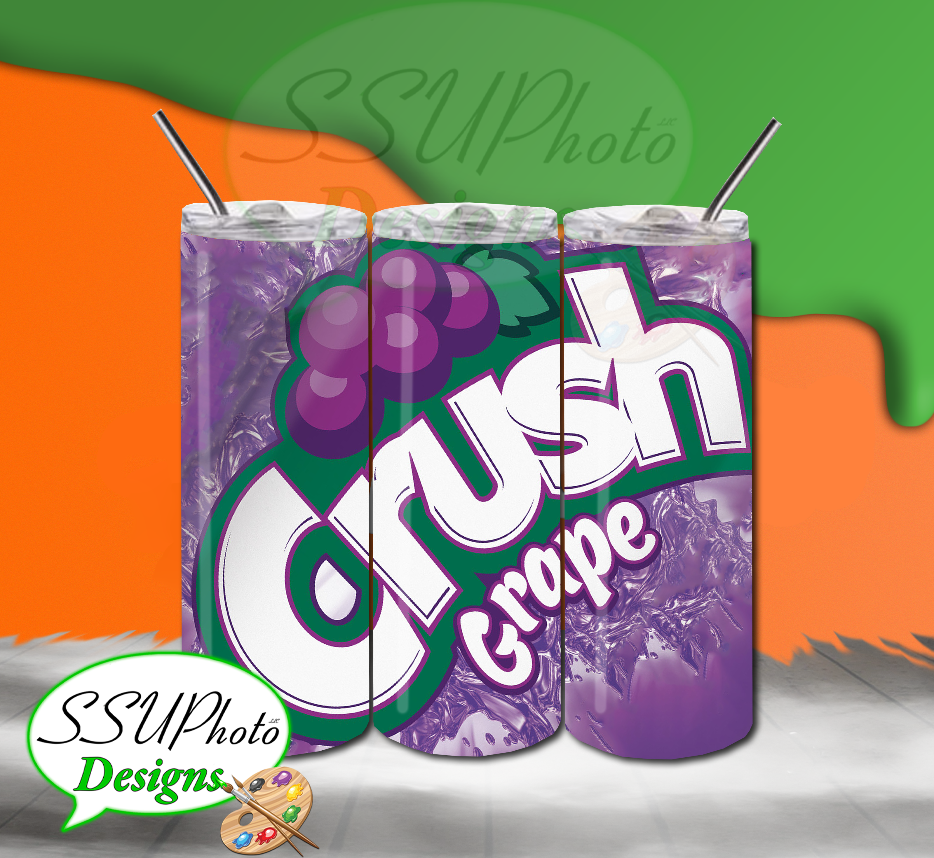 Crush Soda Grape Oz Skinny Tumblerd Digital Design Ssuphoto Designs