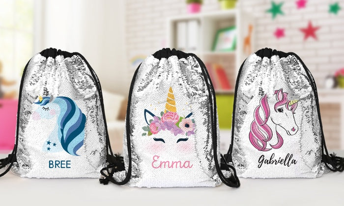 drawstring sequin bag