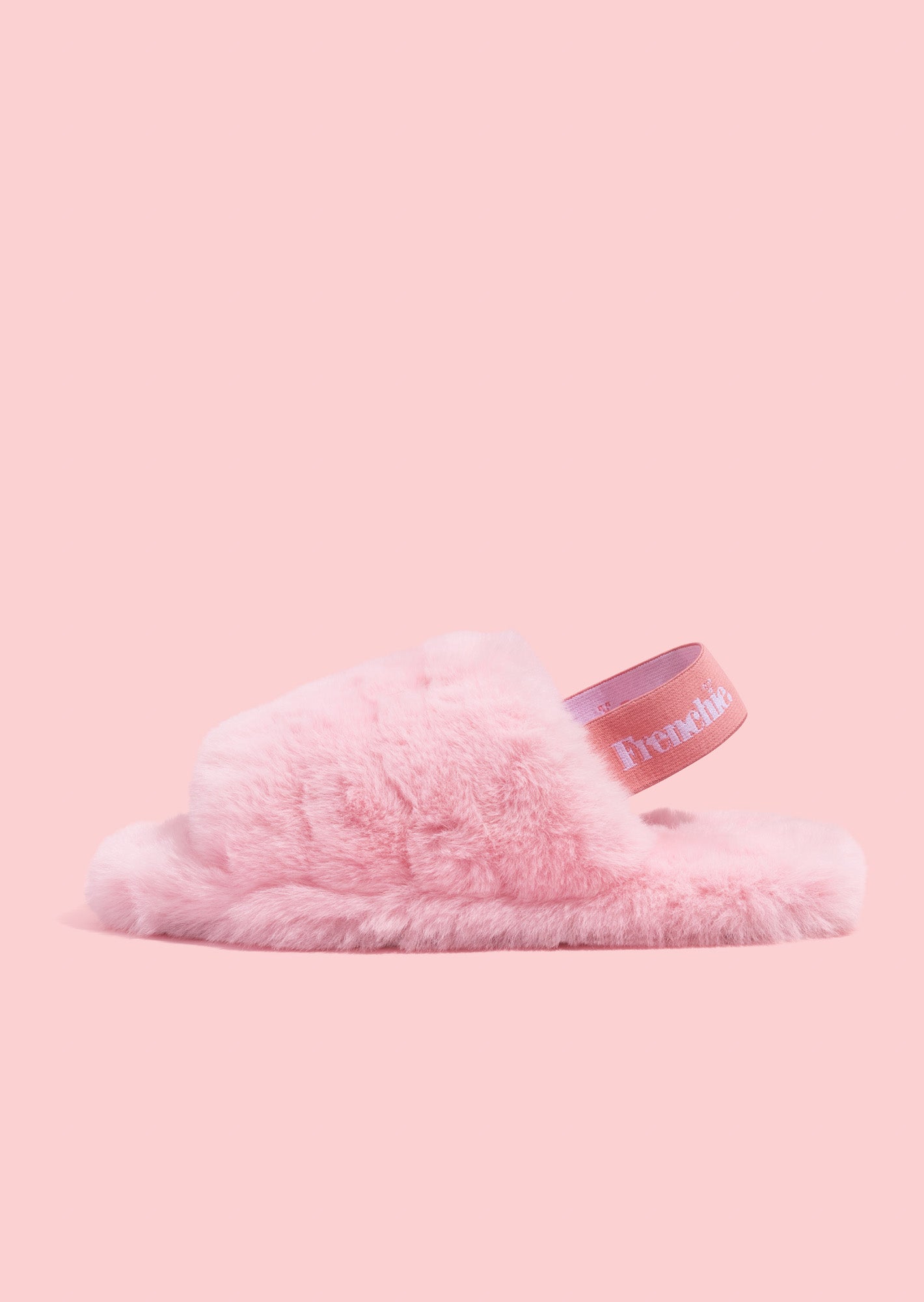 Fluffy Strap Slides - Pink - Frenchie Wear