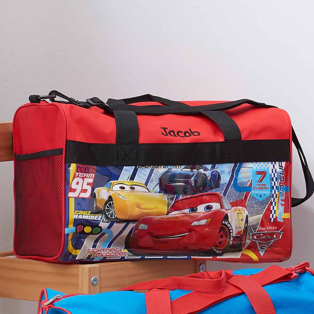 Personalized Cars Kids Travel Duffel Bag - 18&quot; | Dibsies Personalization Station