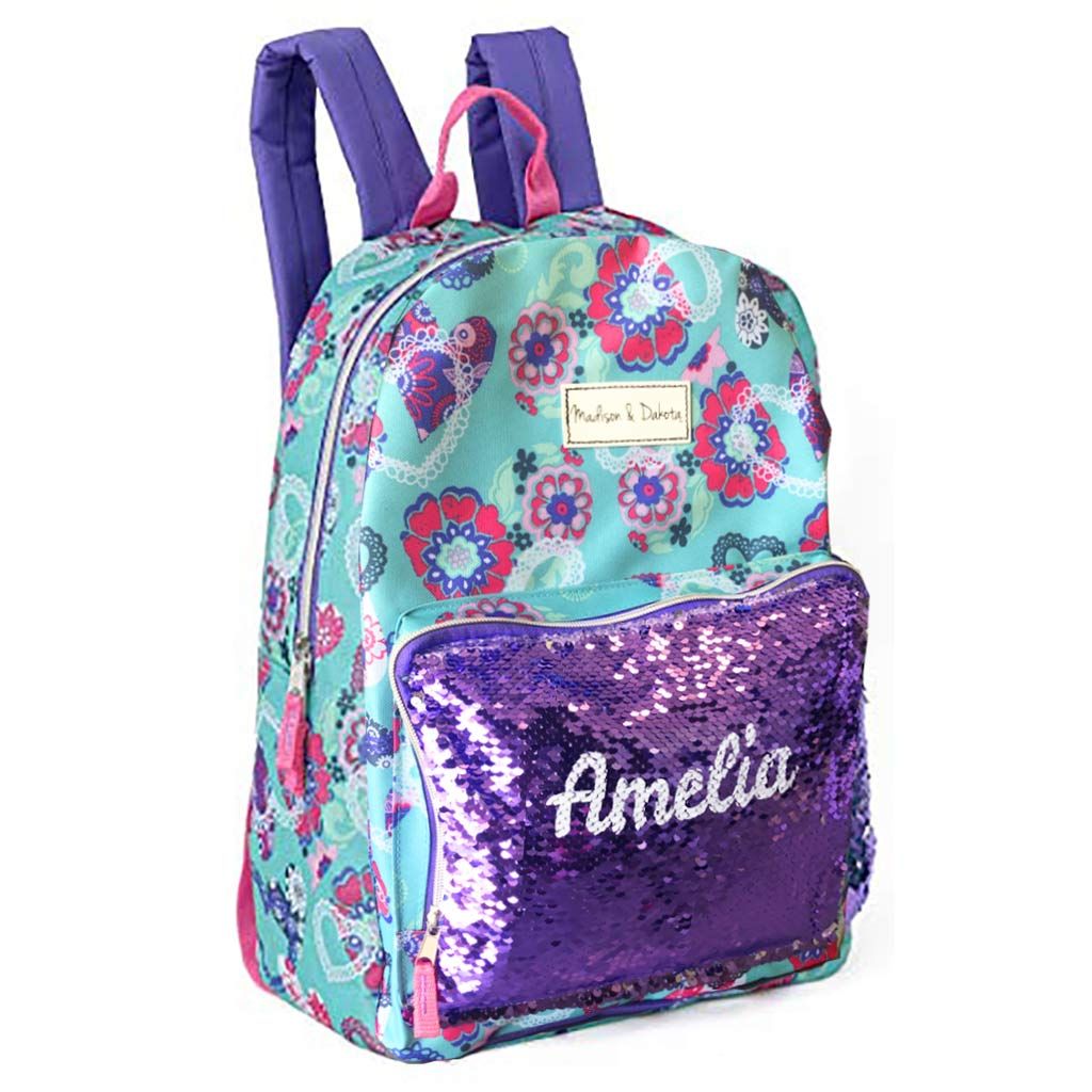 purple sequin backpack